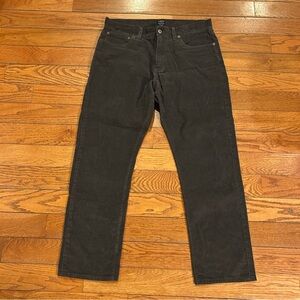 J. Crew The Sutton Corduroy Pants Jean Style Straight Fit Brown Men's 34 x 30
